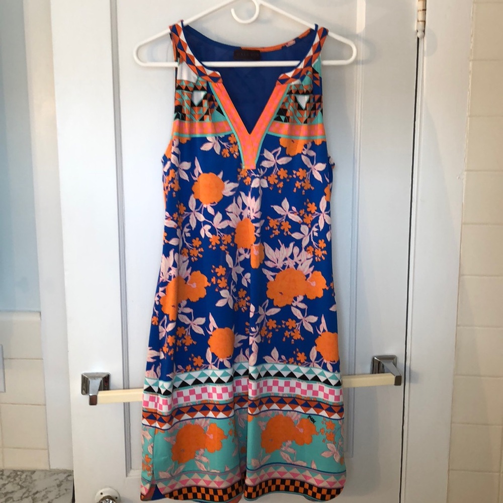 Blue orange floral maternity dress. Worn twice.